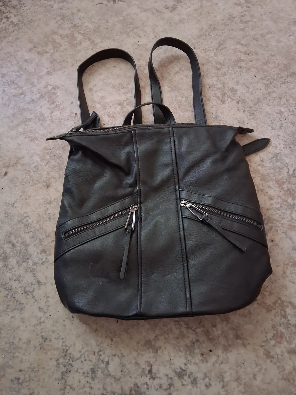 Jessica Simpson Black Backpack Purse GC